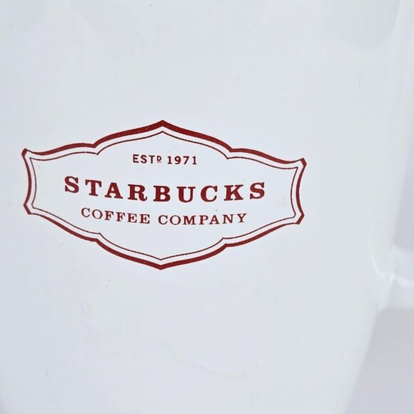 Starbucks 2006 Mug Teacup Starbucks Coffee Company Est 1971 White Red Classic - Picture 2 of 16